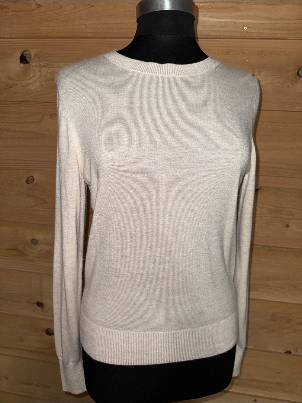 Ann Taylor Cream crew Neck Sweater